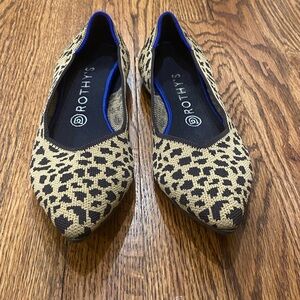 Rothy’s Flats The Point (Discontinued) Leopard (Beige/Tan) 9.5